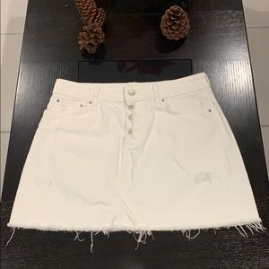 Zara Basics Skirt Short M White